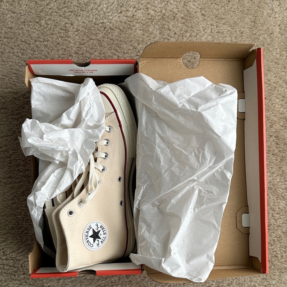 Converse Cream High-Top Sneakers